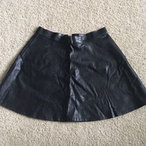 American Eagle leather a line skirt